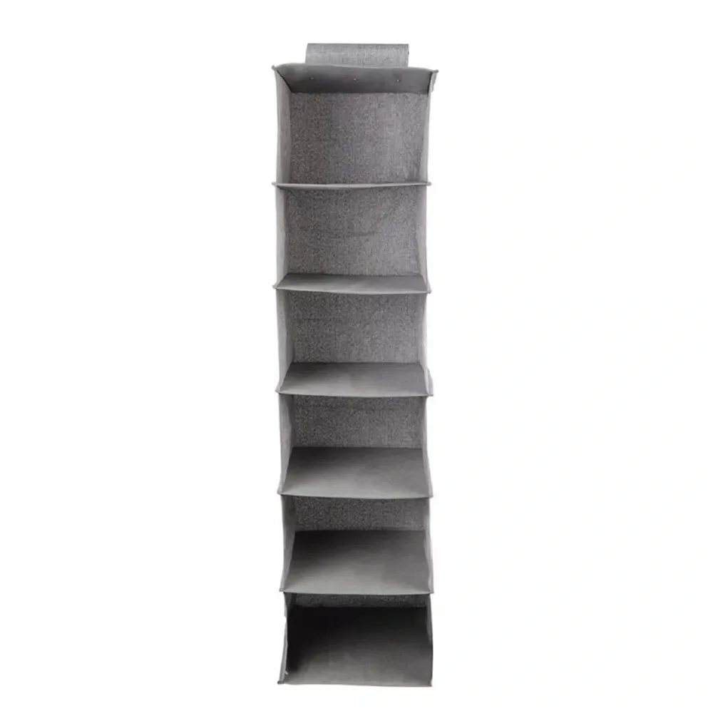 Gray 6-Tier Hanging Closet Organizer alibis y2k wardrobe storage room essentials